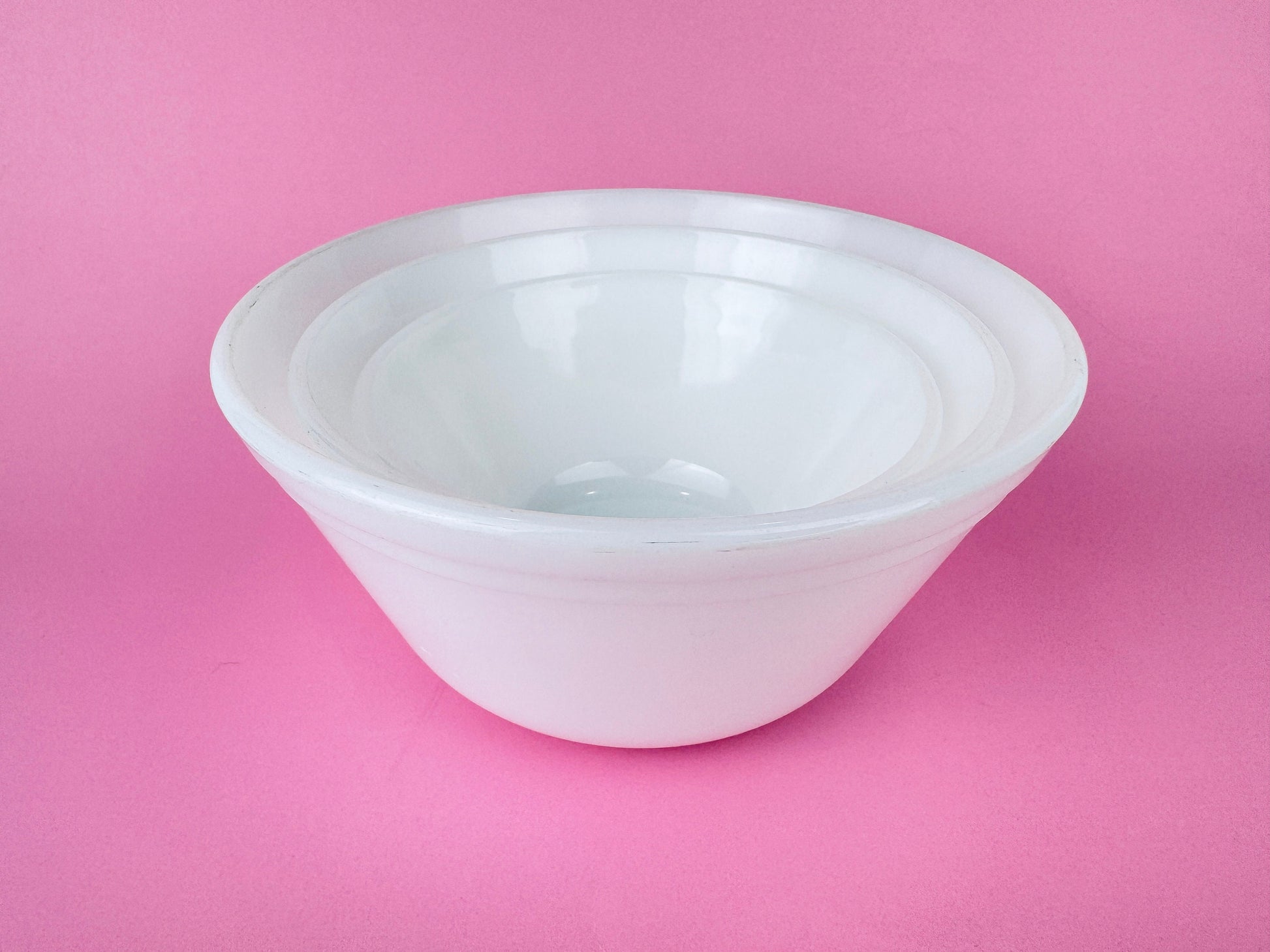 Product image for 'vintage federal glass mixing bowl set double striped top pattern made in usa sets sold separately' (view 8735c1)