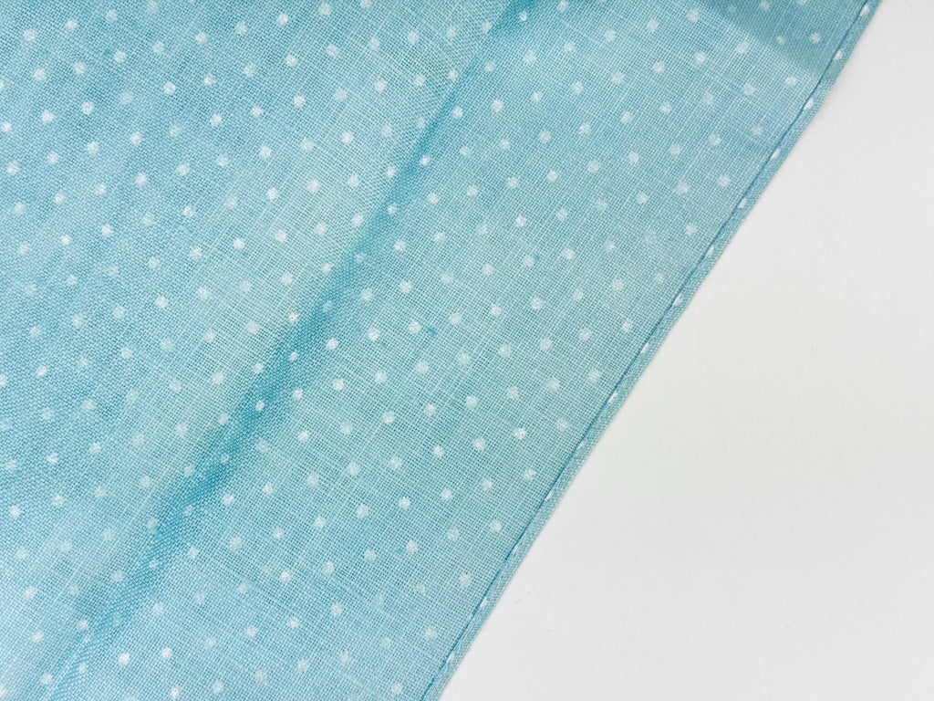 Product image for 'vintage irish linen set of 2 blue polka dot guest towels nos brown s shamrock linens' (view 29d0e3)