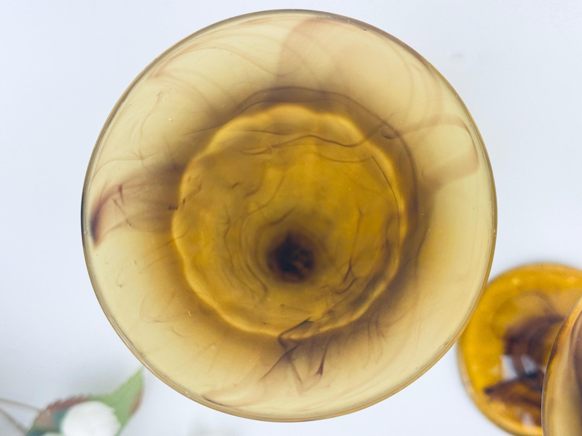 Product image for 'vintage george davidson brown swirl cloud glass trumpet vase sold separately' (view 6cd3cb)