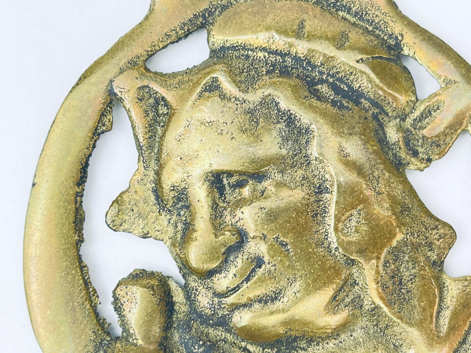 Product image for 'vintage solid brass horse medallion ornaments sold separately' (view 79204d)
