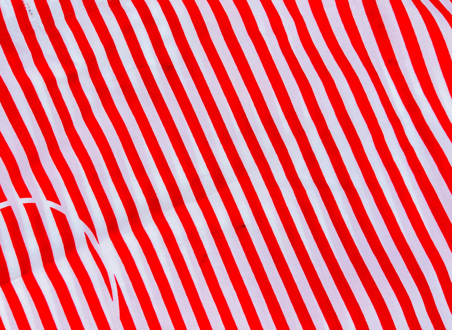 Product image for 'vintage 80s red striped white black flower pattern shower curtain designed by andre richard made in canada' (view 7a8167)