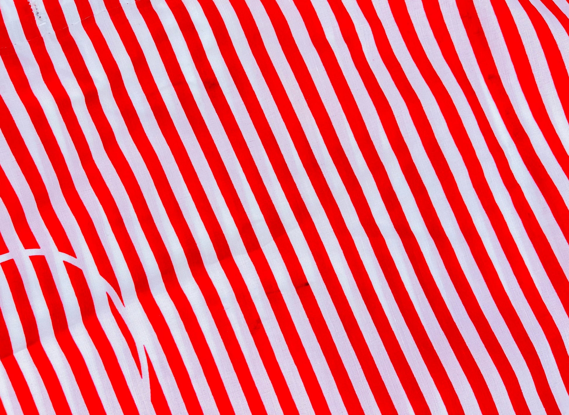 Product image for 'vintage 80s red striped white black flower pattern shower curtain designed by andre richard made in canada' (view 7a8167)