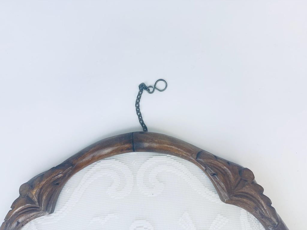 Product image for 'vintage dutch lace wall art carved wood frame window screen' (view 665c41)