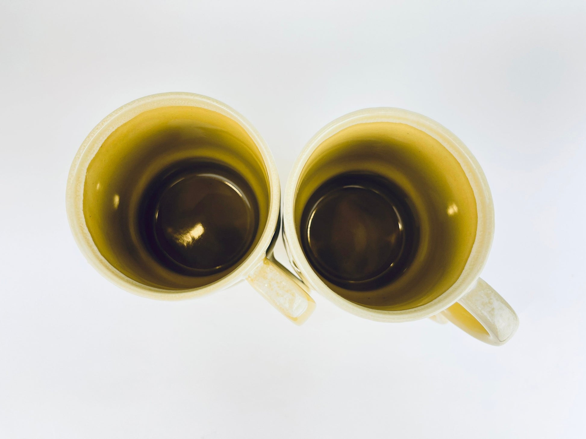 Product image for 'vintage green beige geometric drip glazed ceramic coffee tea mugs set of four 4 sets sold separately made in japan' (view 214fe6)