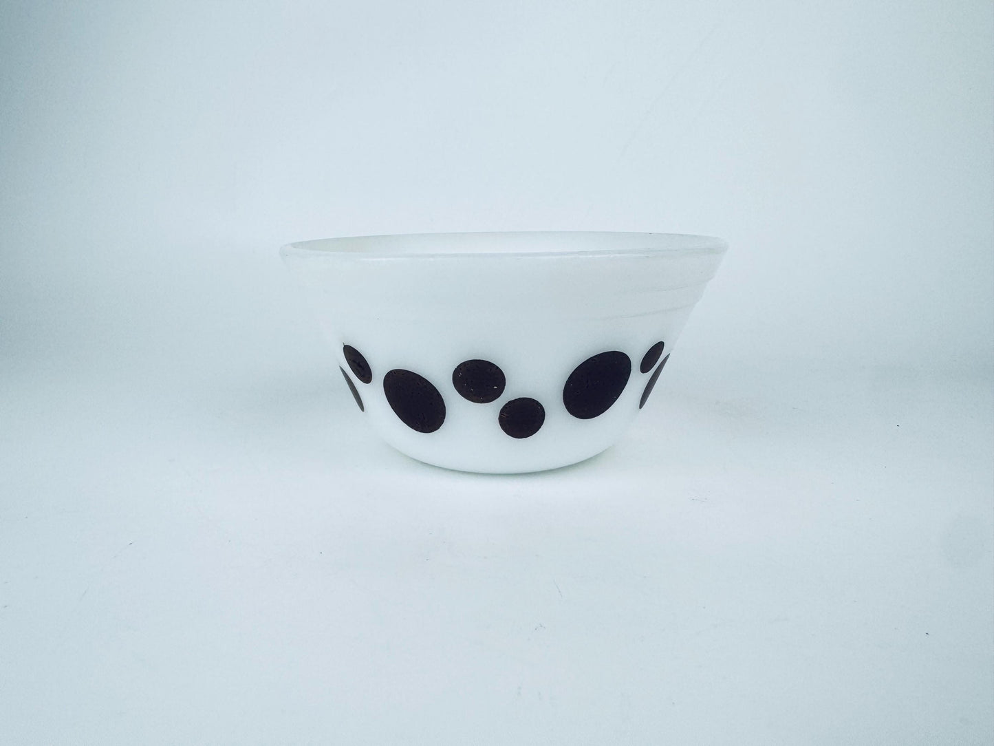 Product image for 'vintage federal heat proof milk glass 5 bowl brown dot pattern made in usa' (view 812030)