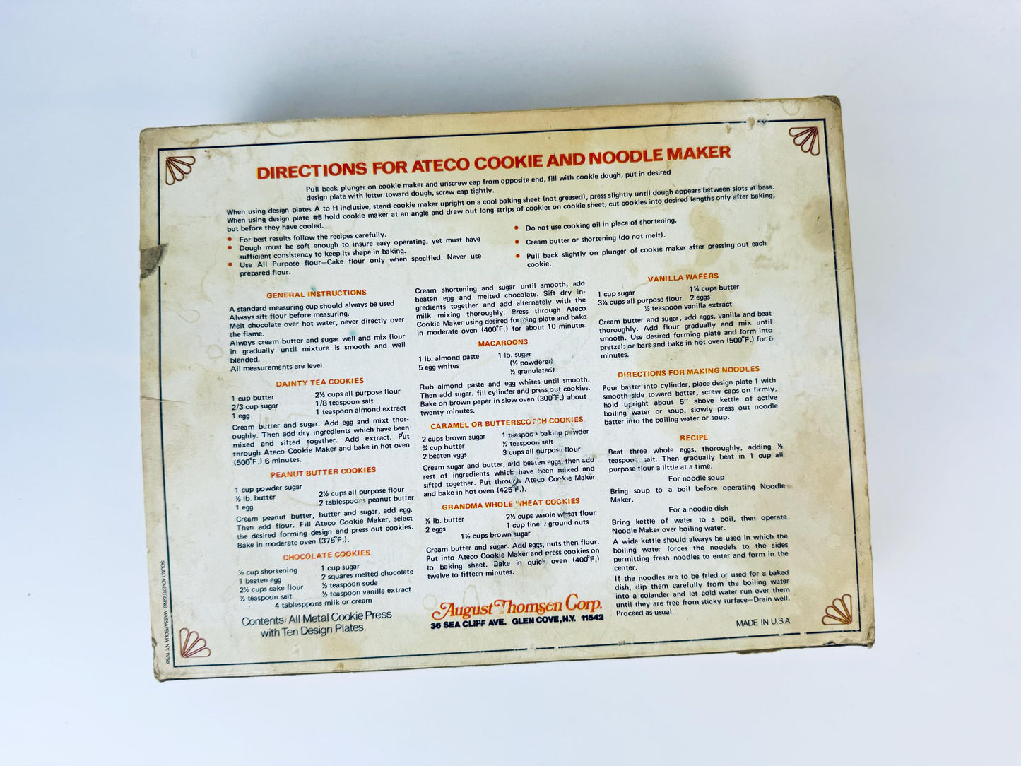 Product image for 'vintage ateco the original cookie noodle maker made in usa' (view db2675)