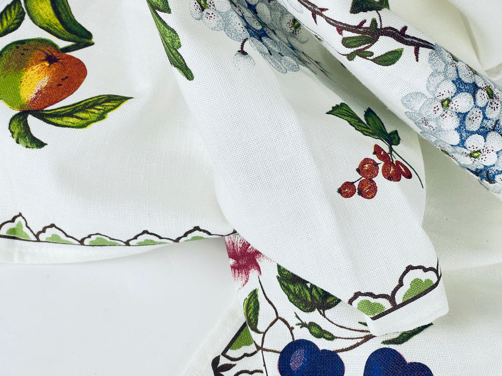 Product image for 'vintage spode england fruit tea towel kitchen statement towel 100 cotton made in england' (view b4d18b)