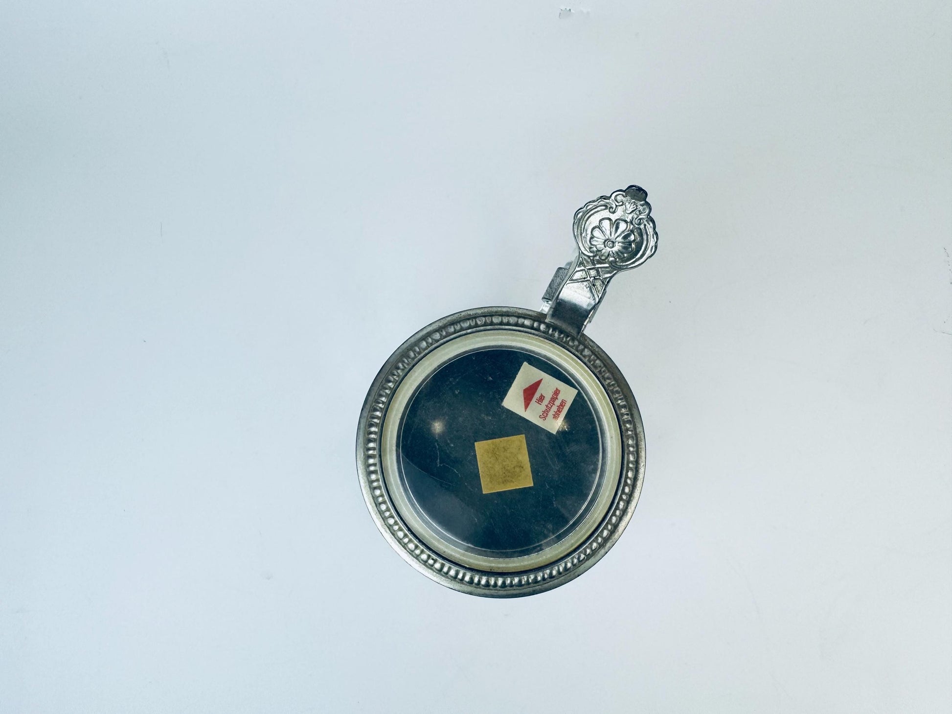 Product image for 'vintage hobnail glass silver lidded beer stein made in western germany' (view 81efcc)