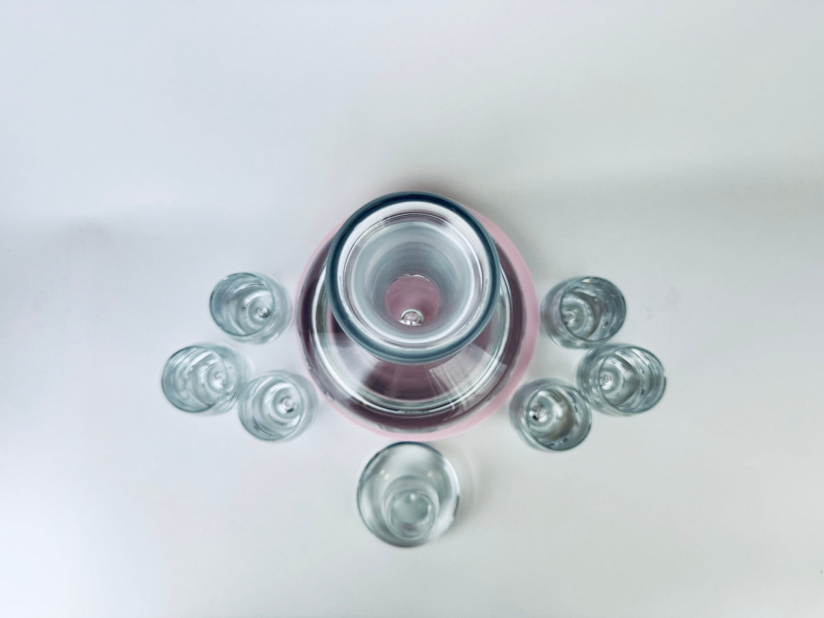 Product image for 'vintage krosno controlled bubble crystal glass barware set glass decanter six 6 shot glasses made in poland' (view 985e98)