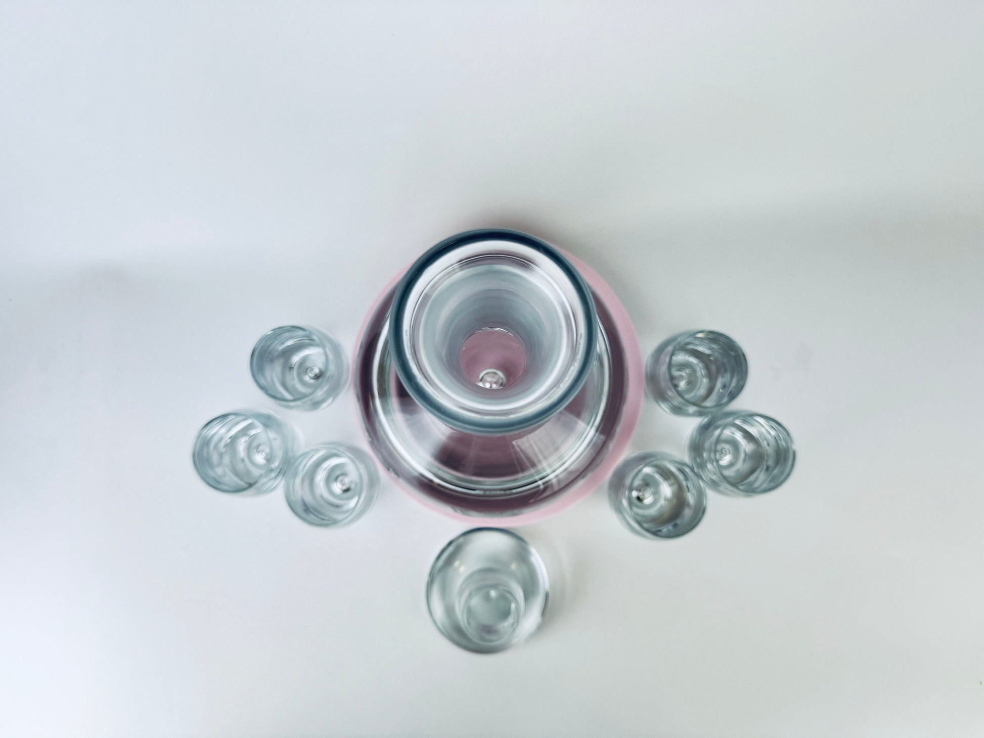 Product image for 'vintage krosno controlled bubble crystal glass barware set glass decanter six 6 shot glasses made in poland' (view 985e98)