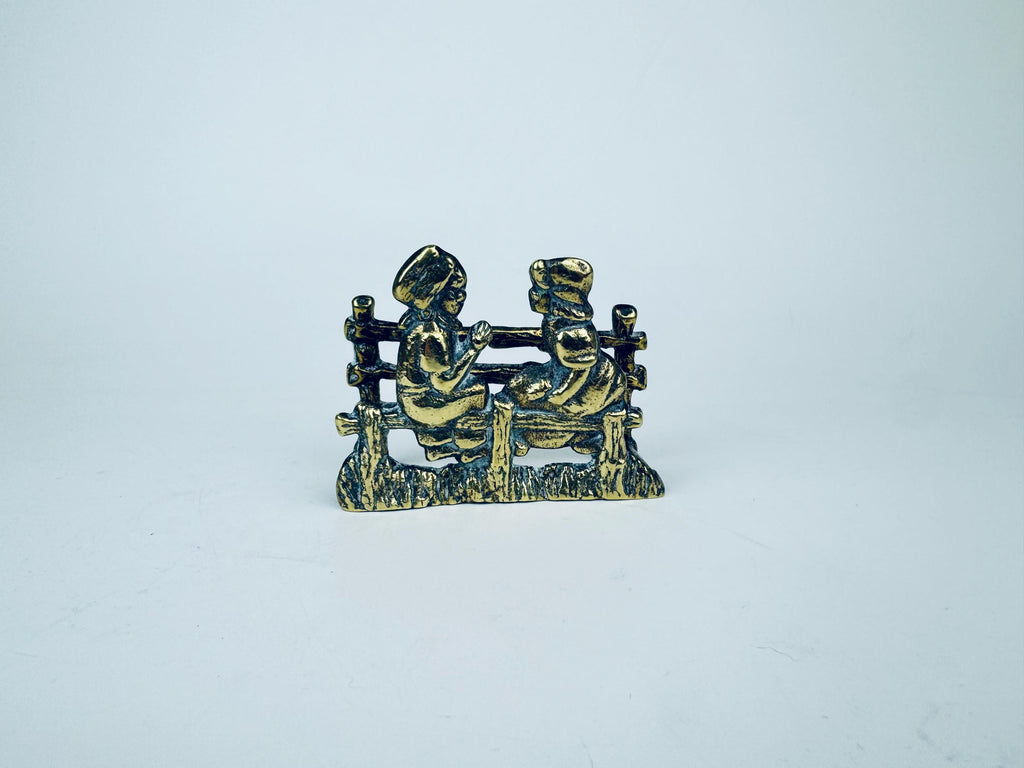 Product image for 'vintage solid brass letter holder office organiser' (view b3120f)