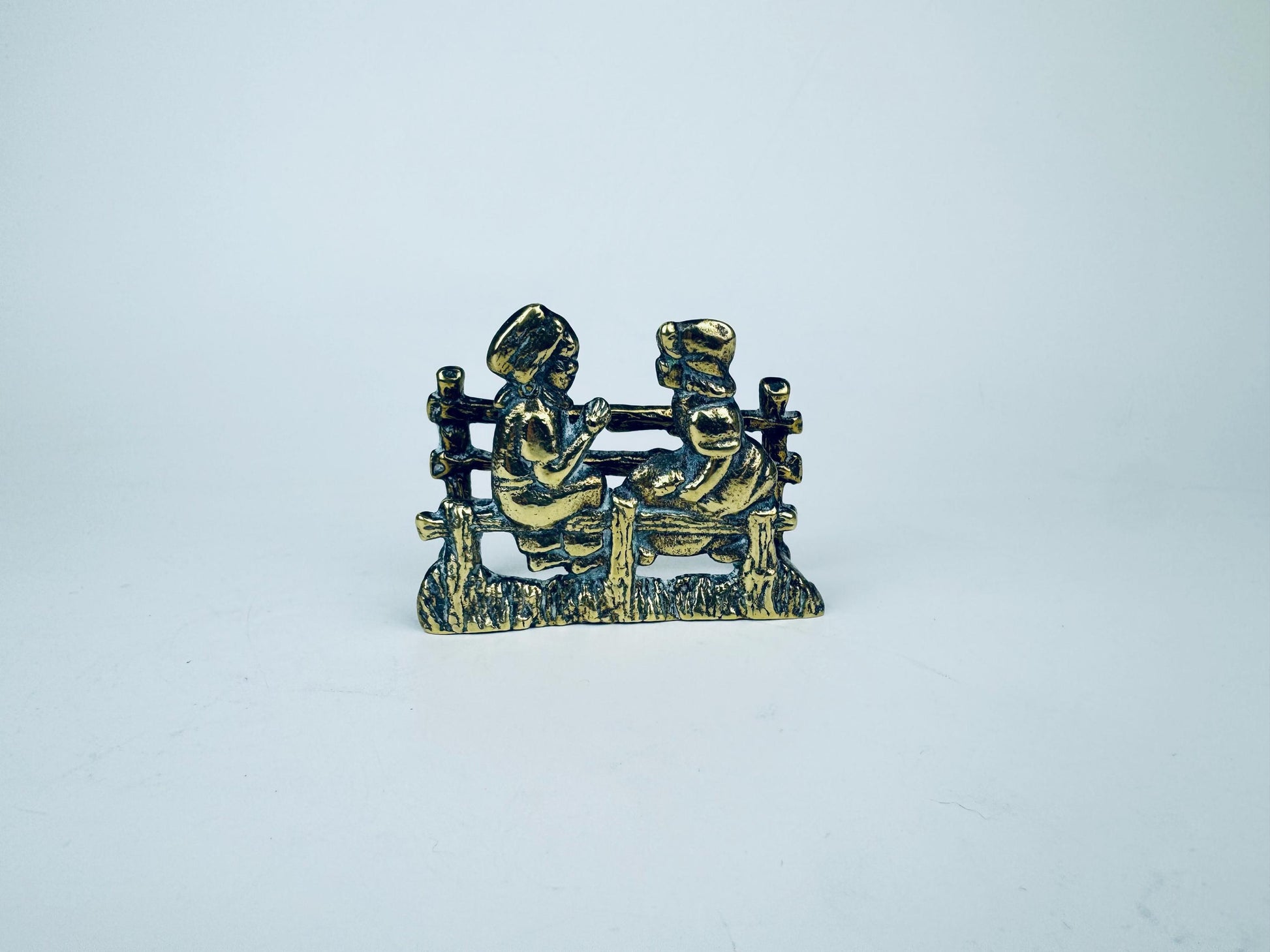 Product image for 'vintage solid brass letter holder office organiser' (view b3120f)