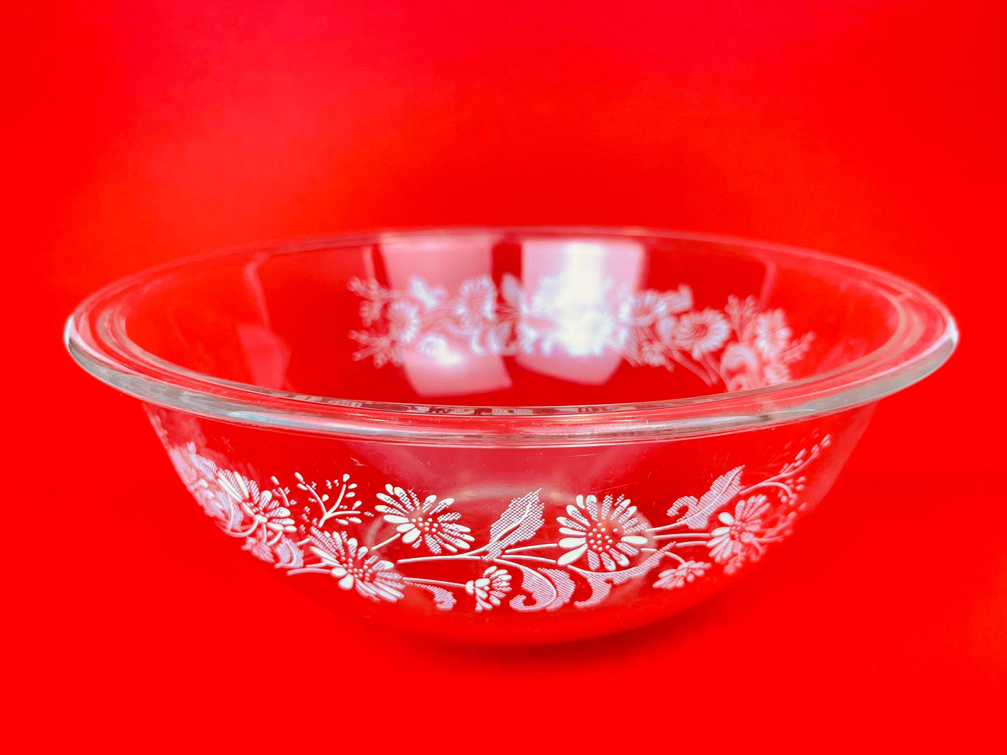 Product image for 'vintage colonial mist pyrex clear floral print mixing bowls sold separately' (view 60dc0a)