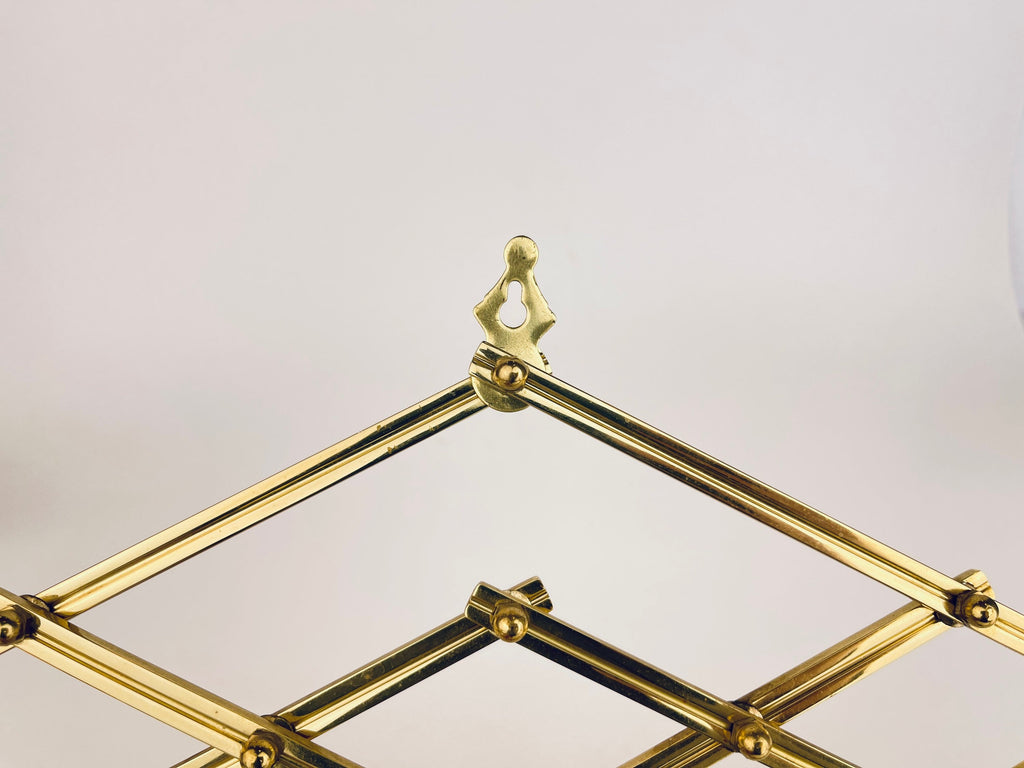 Product image for 'vintage wall mounted brass candlestick holders collapsible attractive aged patina' (view 6a9352)