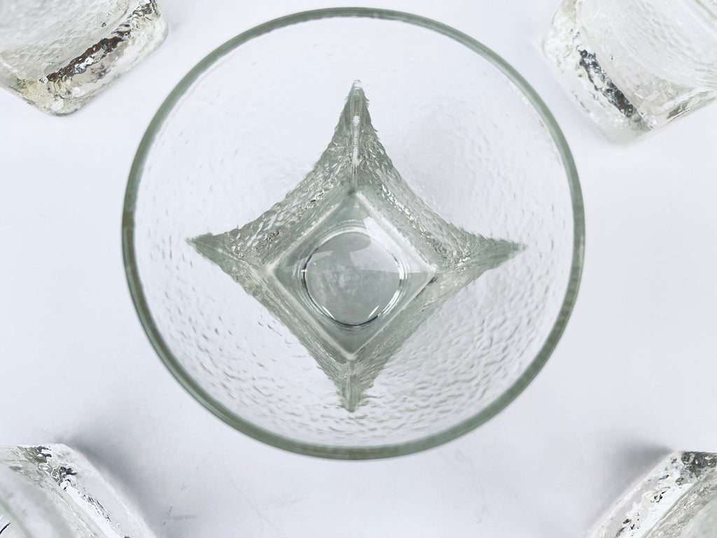 Product image for 'vintage ice textured libbey glasses set of five 5 lowball glasses' (view 239206)