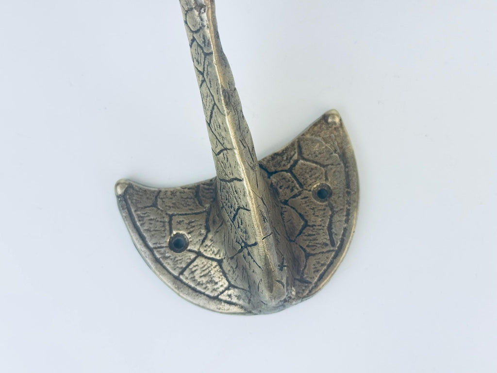 Product image for 'vintage solid brass giraffe wall mounted hook attractive aged metal patina' (view 8ec6de)