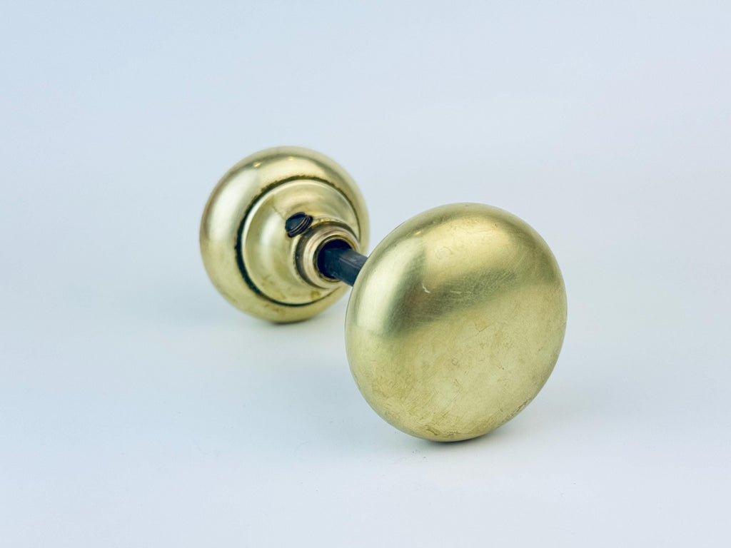 Product image for 'antique brass plated double sided door handle knob door plates architectural salvage rustic hardware decor sold separately' (view a8d1f5)