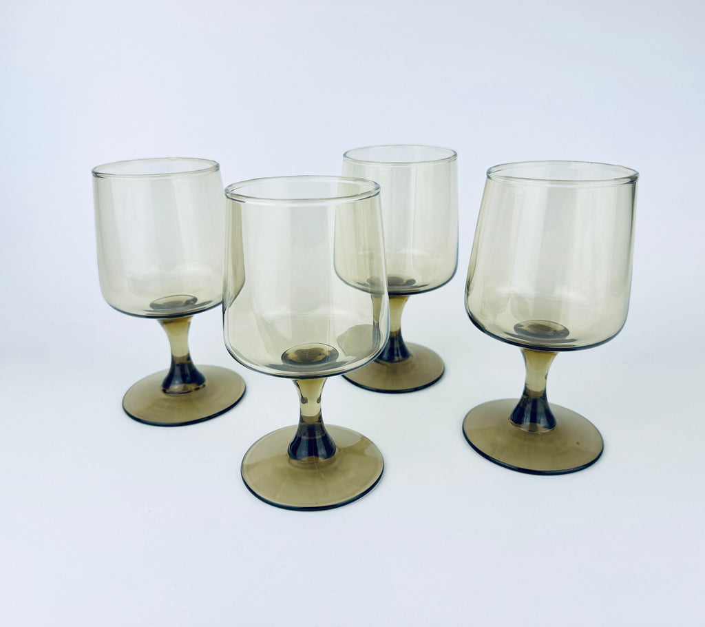 Product image for 'vintage libbey dominion tawny smokey brown glassware mid century modern mcm barware sets sold separately' (view c775e7)
