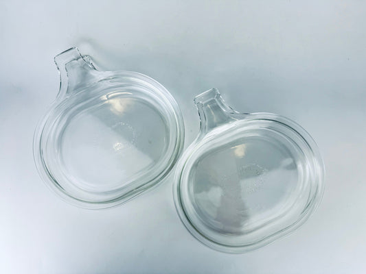 Product image for 'vintage pyrex clear glass grab it microwave oven plates set of two 2 600 b 15 cm x 20 cm made in usa sets sold separately' (view 259ffb)