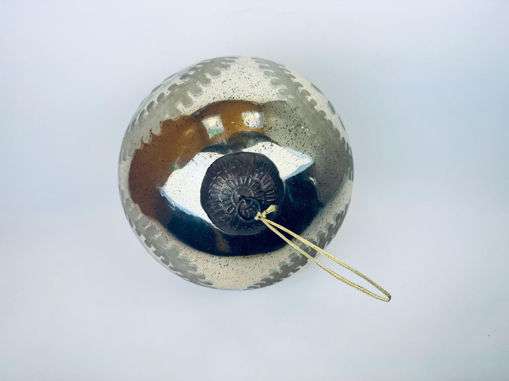 Product image for 'vintage x large 10 silver mercury glass christmas tree ornament' (view f39393)