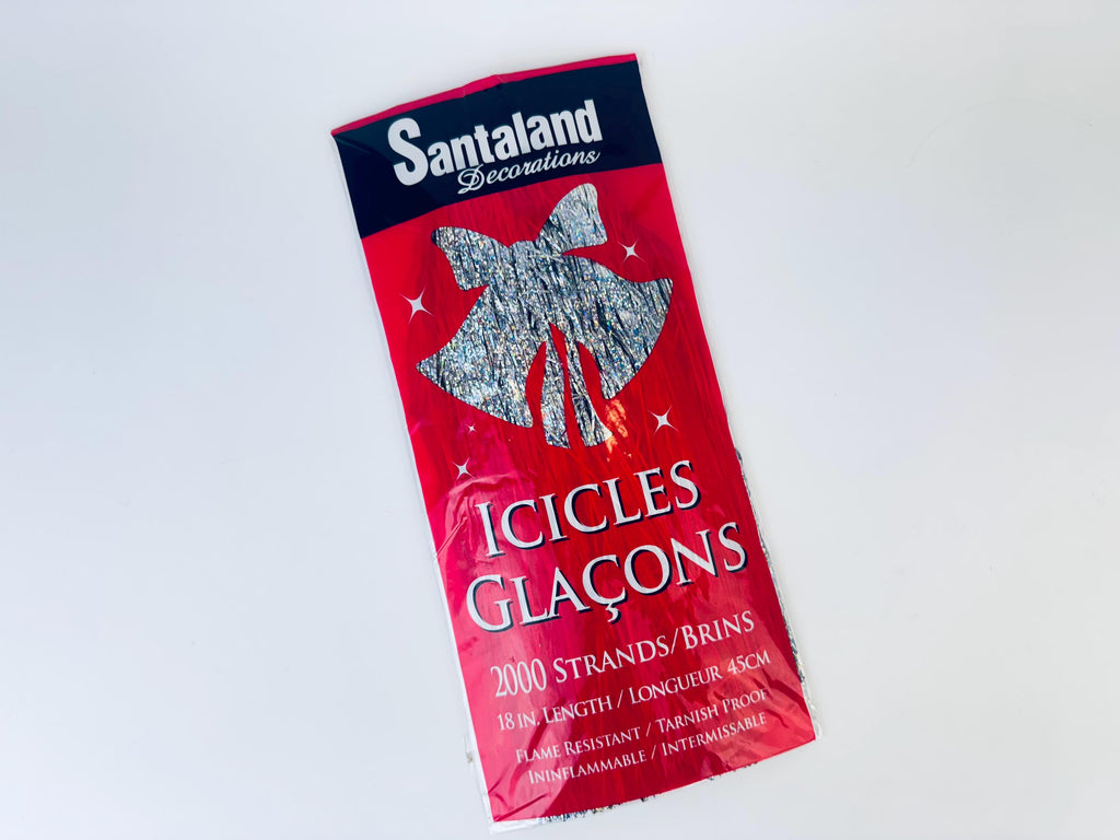 Product image for 'vintage flameproof silver christmas tree icicles tinsel strands new old stock nos packages sold separately' (view 614bd2)