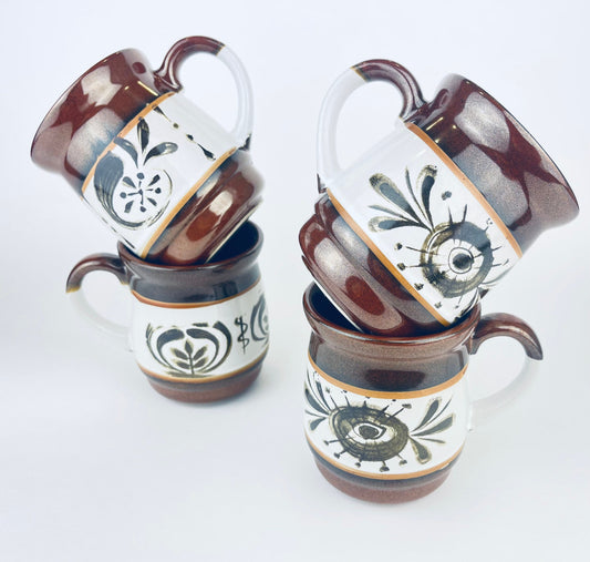 Product image for 'vintage atomic eye ceramic mugs set of four 4 made in japan' (view ccbe04)