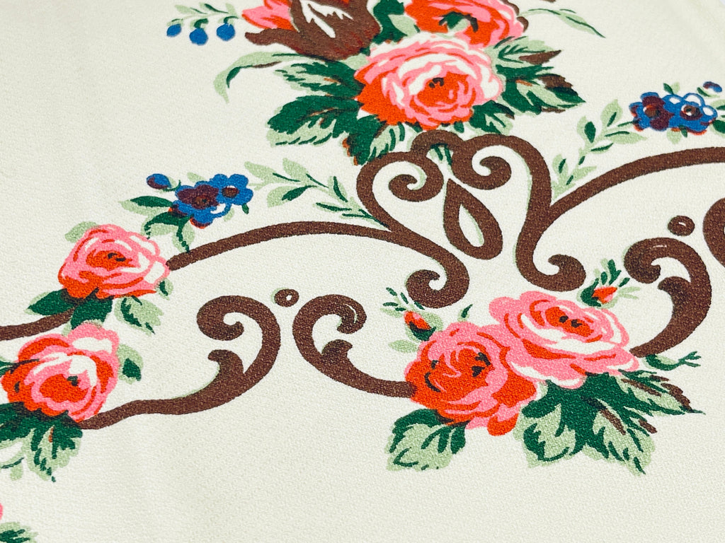Product image for 'vintage pink floral acrylic table cloth 49 x 59' (view e23ccc)