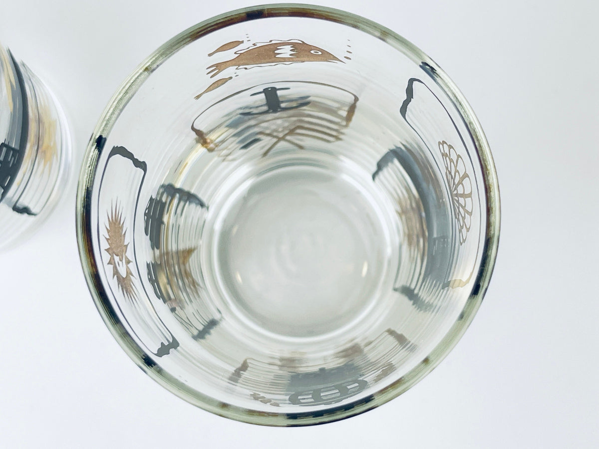 Product image for 'vintage dominion glass nautical pattern highball glasses set of two 2' (view 1d77a0)