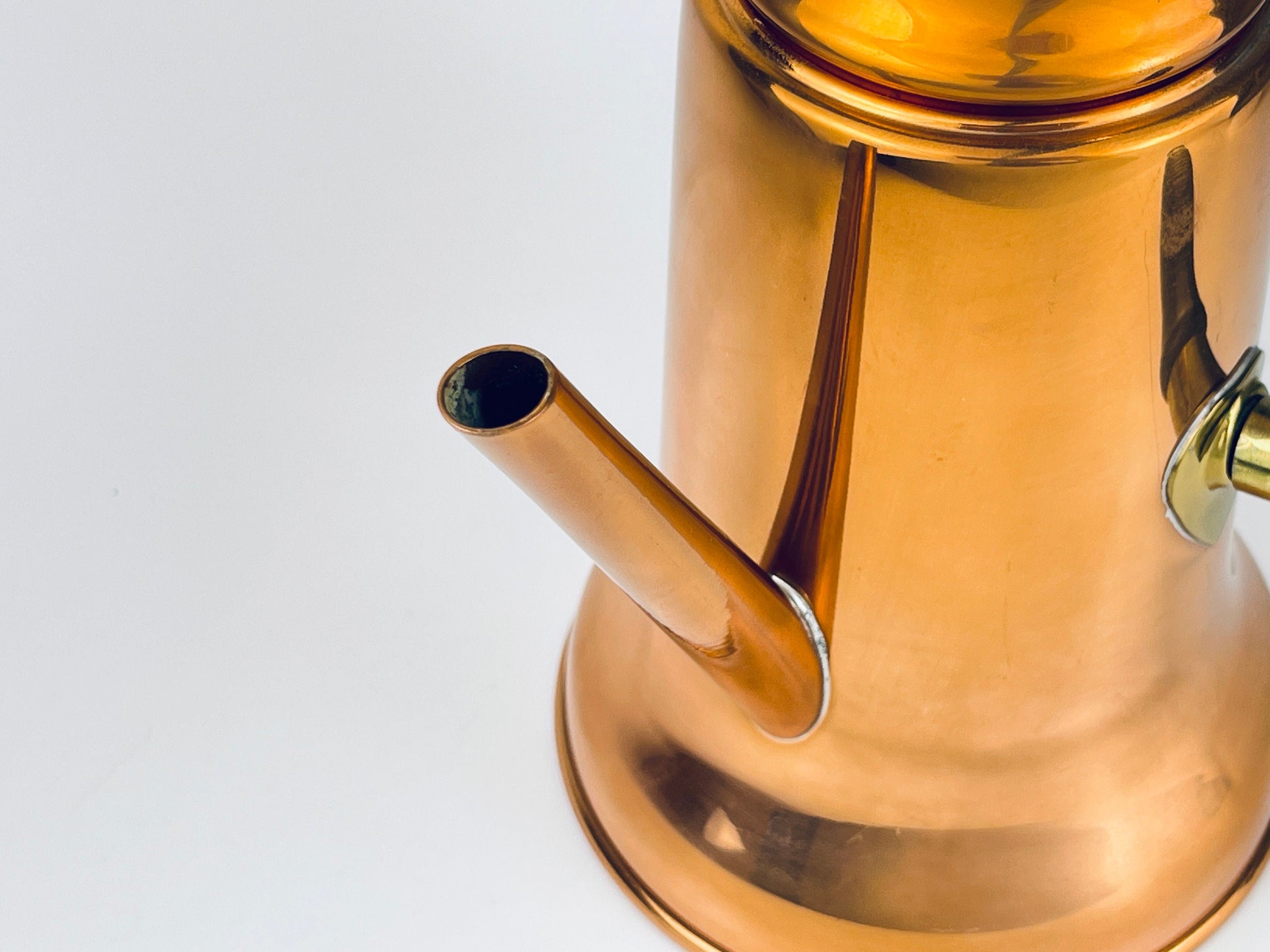 Product image for 'vintage mcm coppercraft guild copper coffee tea chocolate kettle made in usa' (view c02de3)