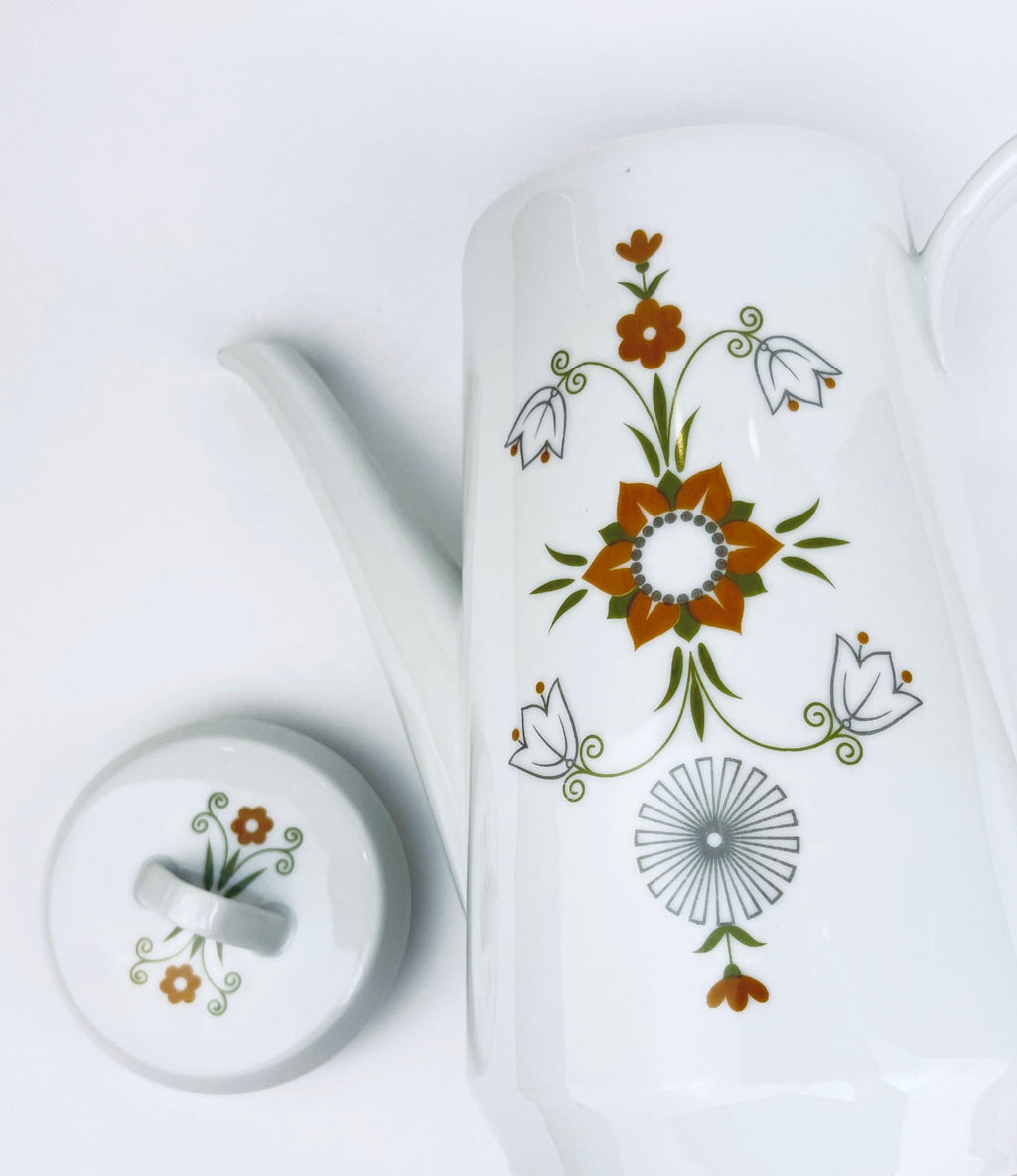 Product image for 'vintage floral pattern tea kettle pot hutschenreuther arzberg bavaria made in germany' (view 956423)