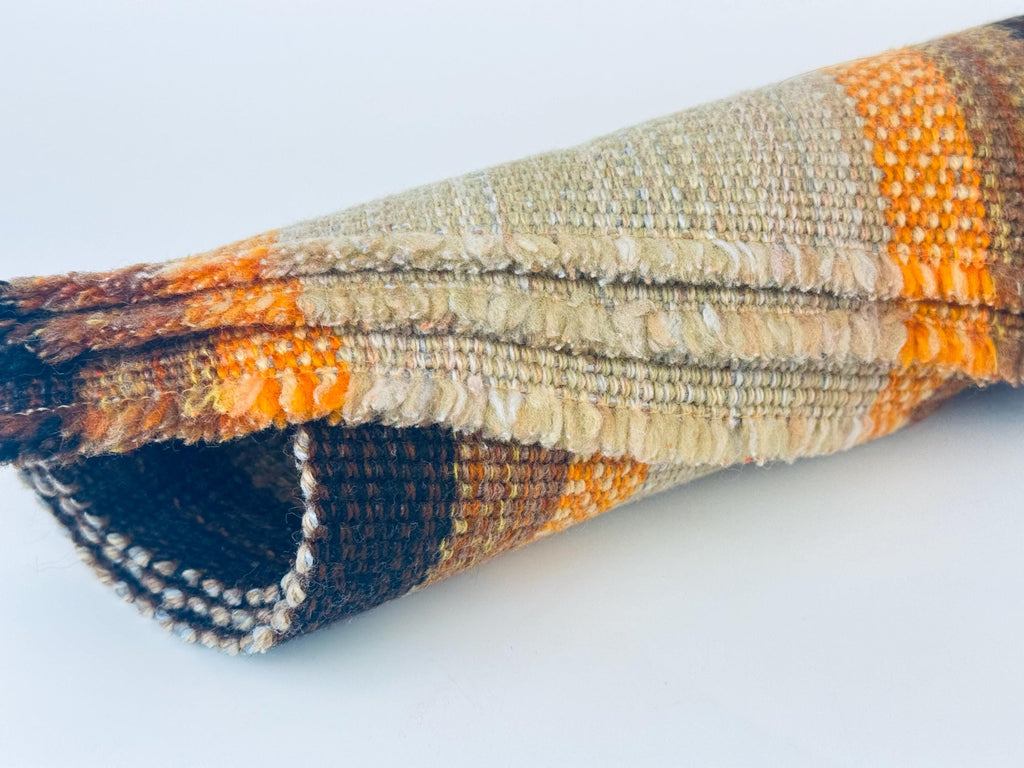 Product image for 'vintage beige brown striped fringe style place mats sets sold separately' (view dfc90a)