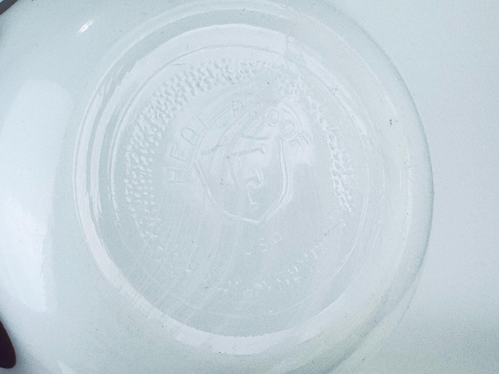 Product image for 'vintage federal heat proof milk glass 5 bowl brown dot pattern made in usa' (view 689e91)
