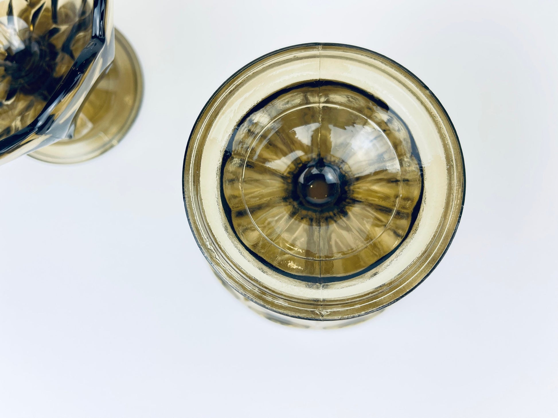 Product image for 'vintage anchor hocking smokey grey glass dessert bowls set of 2' (view e2c51c)