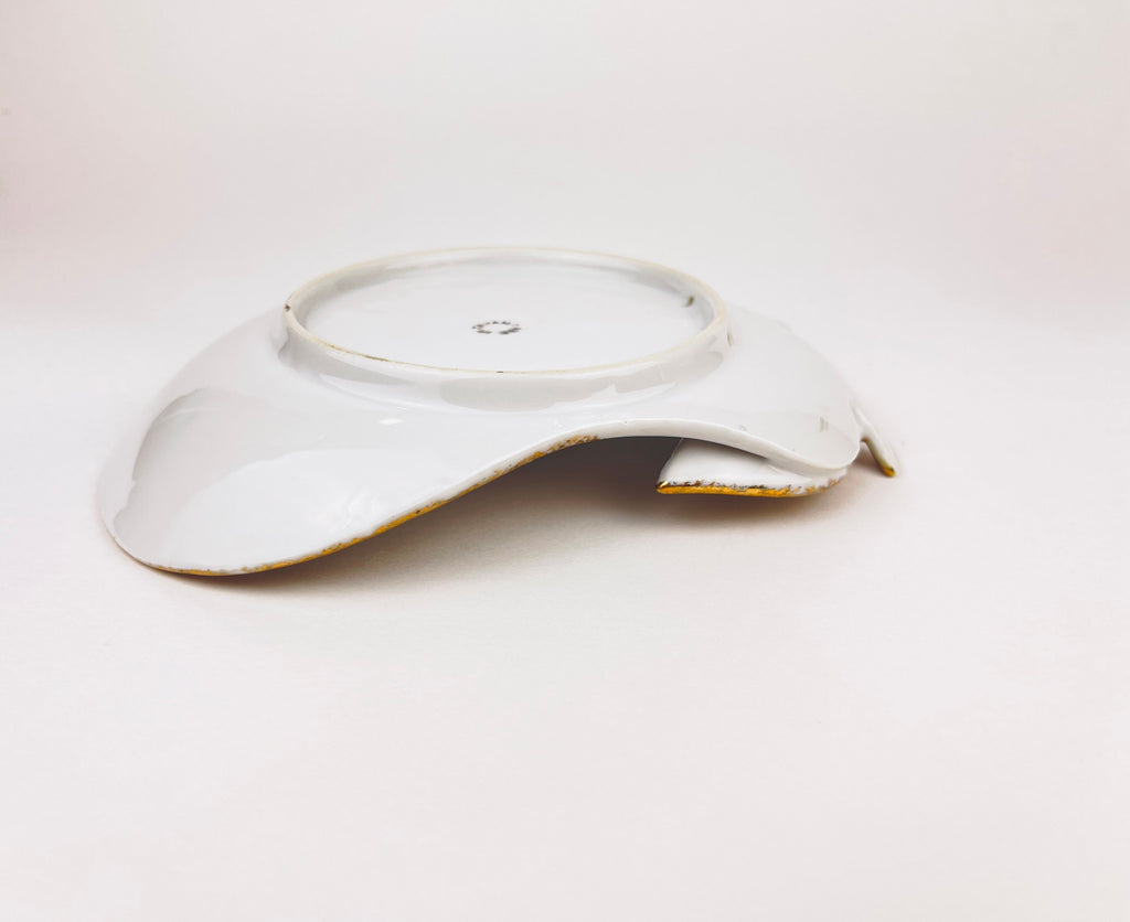 Product image for 'vintage ceramic pear shaped ring candy dish gold rimmed iridescent lustreware made in japan' (view 25ebdb)