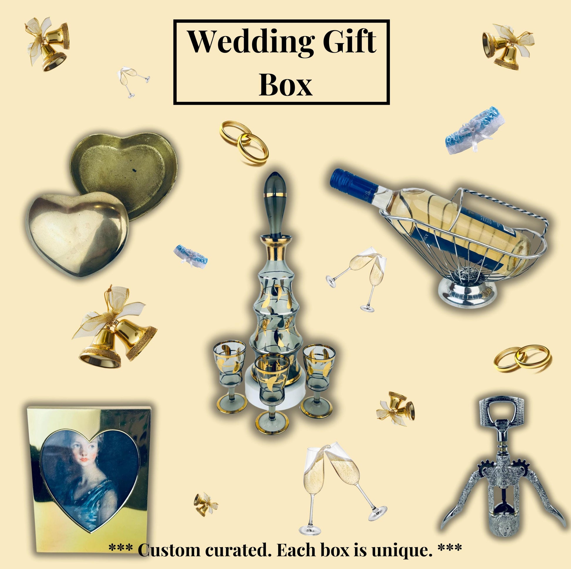 Product image for 'vintage curated mystery gift box wedding housewarming mothers fathers day baby shower valentines day anniversary gift' (view 0567a4)
