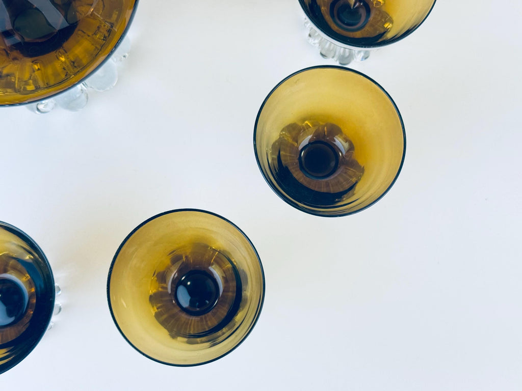 Product image for 'vintage asada bo bergstrom cocktail glass barware set pitcher glasses made in sweden barware gift blown swedish art glass' (view 223c94)