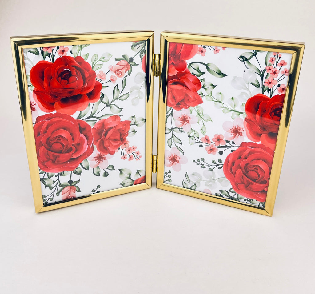 Product image for 'vintage solid brass gold tabletop picture frame books hand polished lacquer coated sold separately' (view b9abb5)