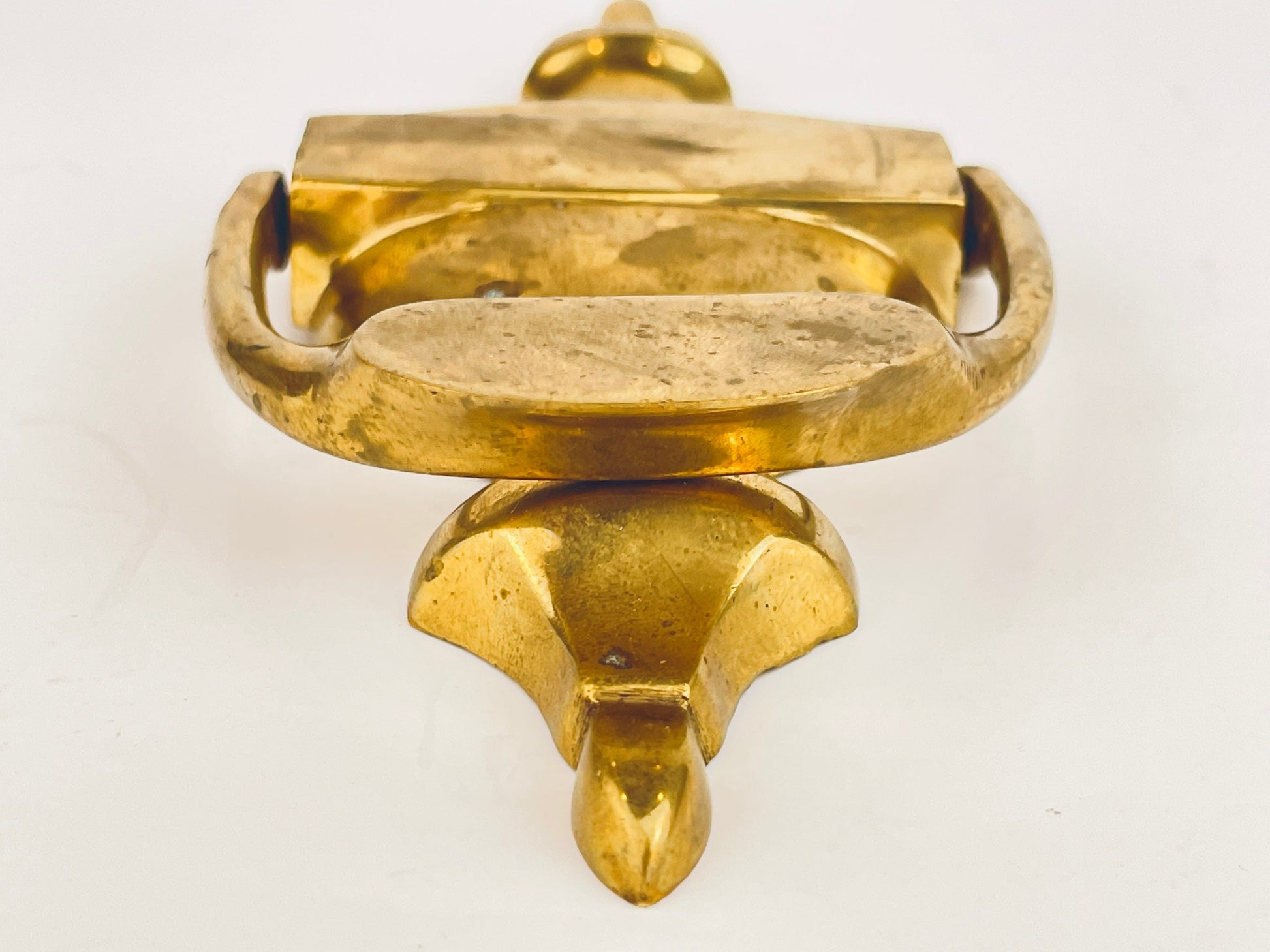 Product image for 'vintage brass door knocker attractive aged patina' (view b7fa1a)