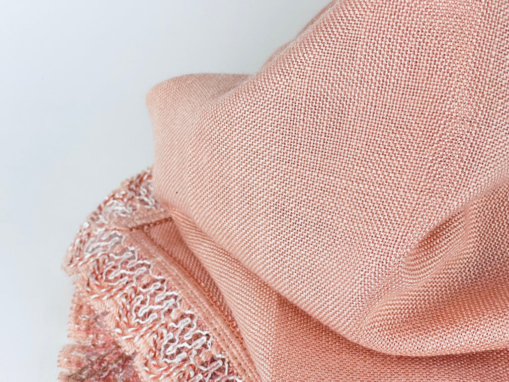 Product image for 'vintage light pink square tablecloth 30 x 31 made in western germany 100 polyacryl' (view 42b562)
