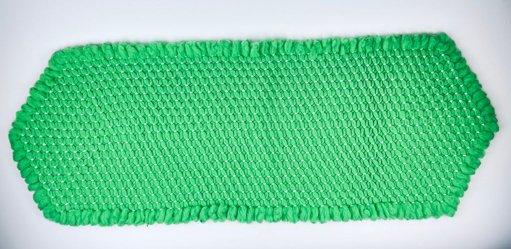 Product image for 'vintage green woven fringe table runner 11 x 30' (view 7cdcfd)