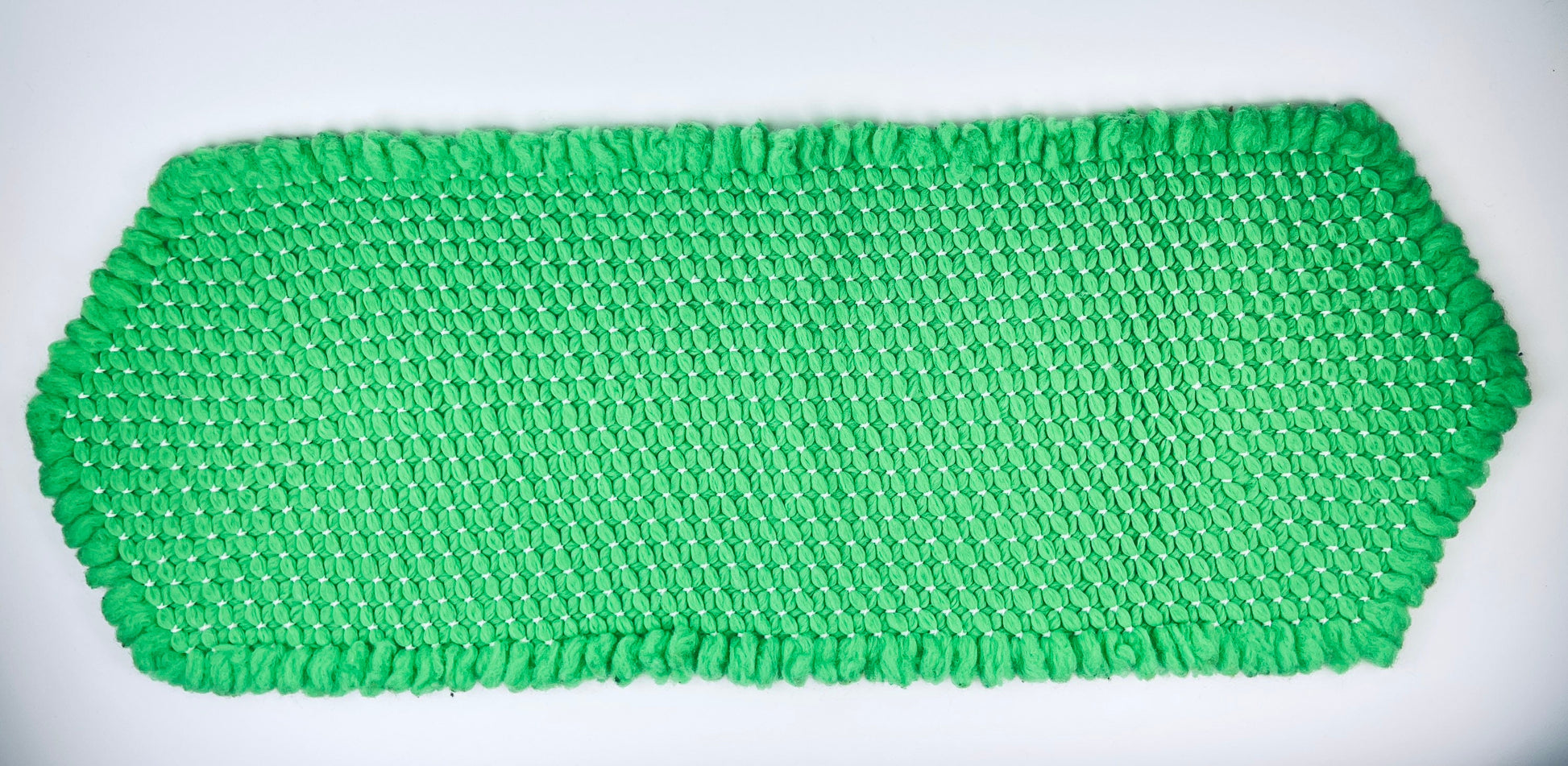 Product image for 'vintage green woven fringe table runner 11 x 30' (view 7cdcfd)