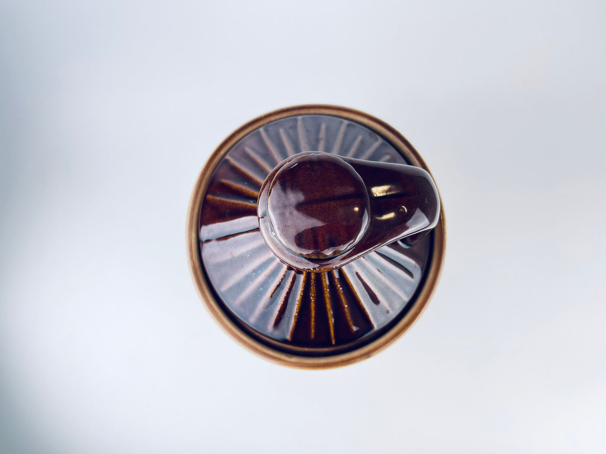 Product image for 'vintage mccoy pottery brown glazed ceramic cookie jug kitchen countertop canister made in usa' (view d53557)