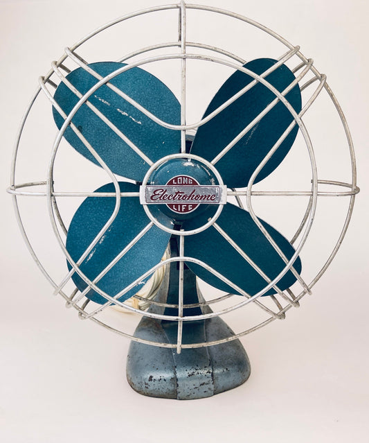 Product image for 'vintage electrohome long life 11 cage fan rustic industrial decor attractive aged metal patina model 511060h3 dominion electrohome' (view bc38e2)