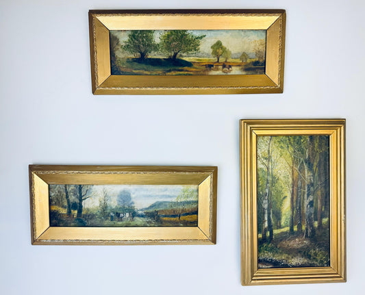 Product image for 'vintage ornate gold painted wooden wall mounted landscape art sold separately' (view 5a74f9)