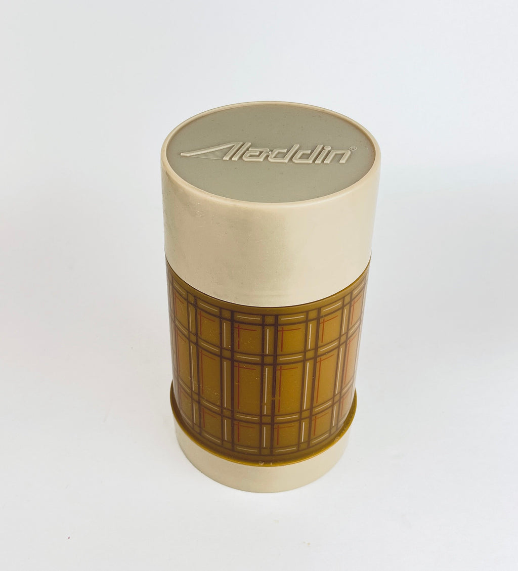 Product image for 'vintage plaid aladdin thermos insulated vacuum sealed jar perfect for camping hiking lunch 425 ml capacity' (view 0a4804)