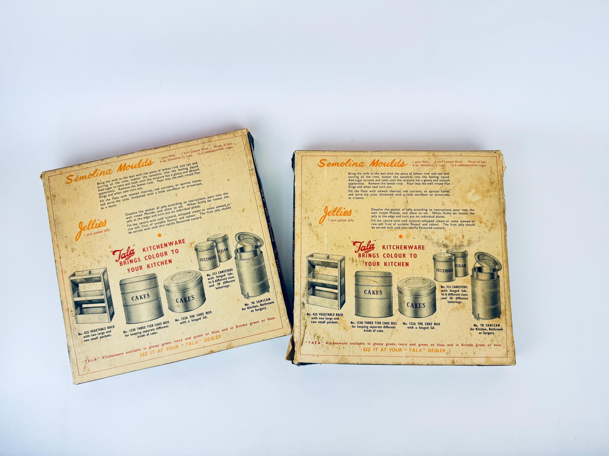 Product image for 'vintage 1950s tala flan tins set of four made in england' (view 33baaf)