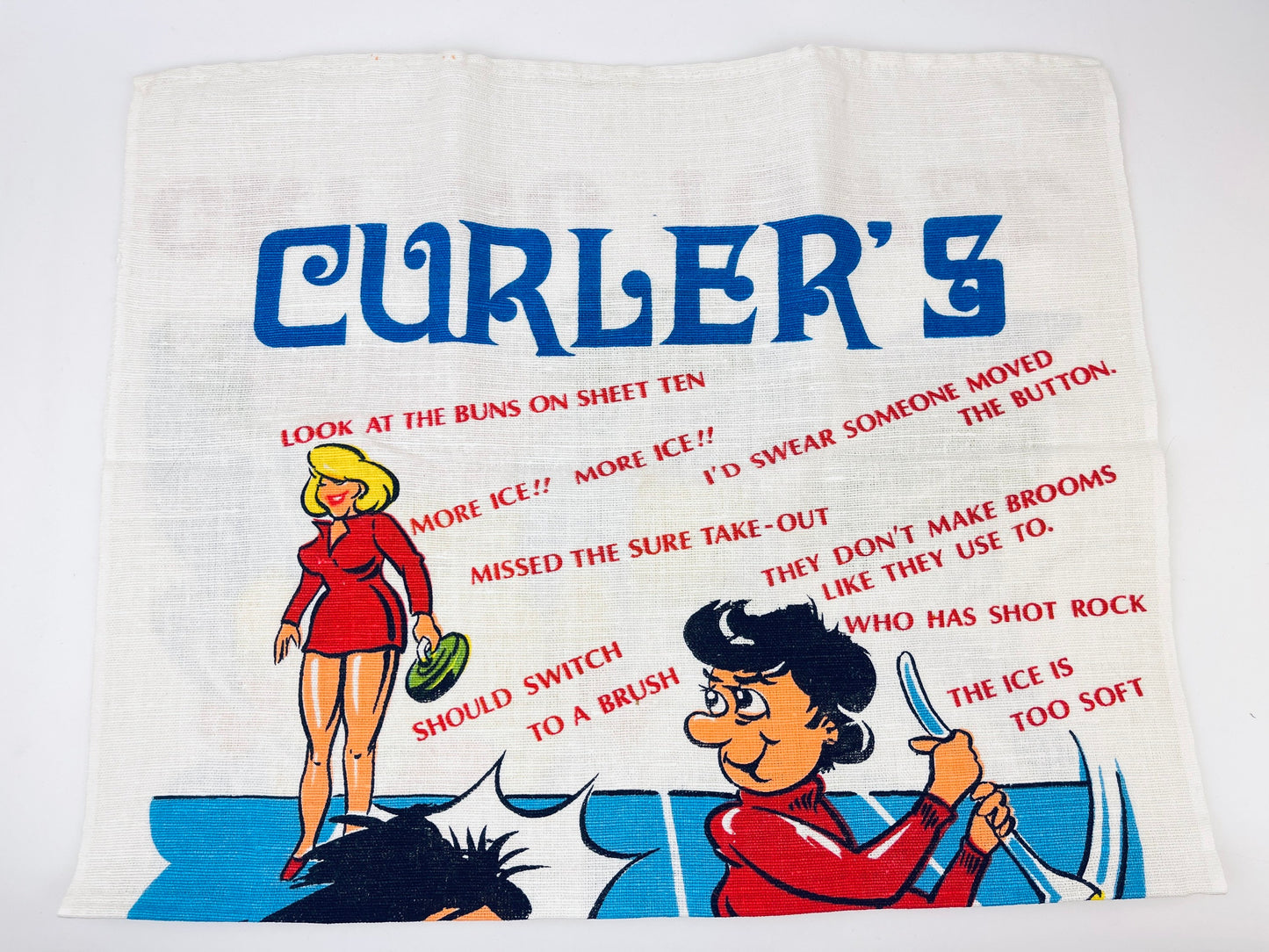 Product image for 'vintage curlers crying tea towel excellent curlers gift made in poland by textilimnex' (view f1224d)
