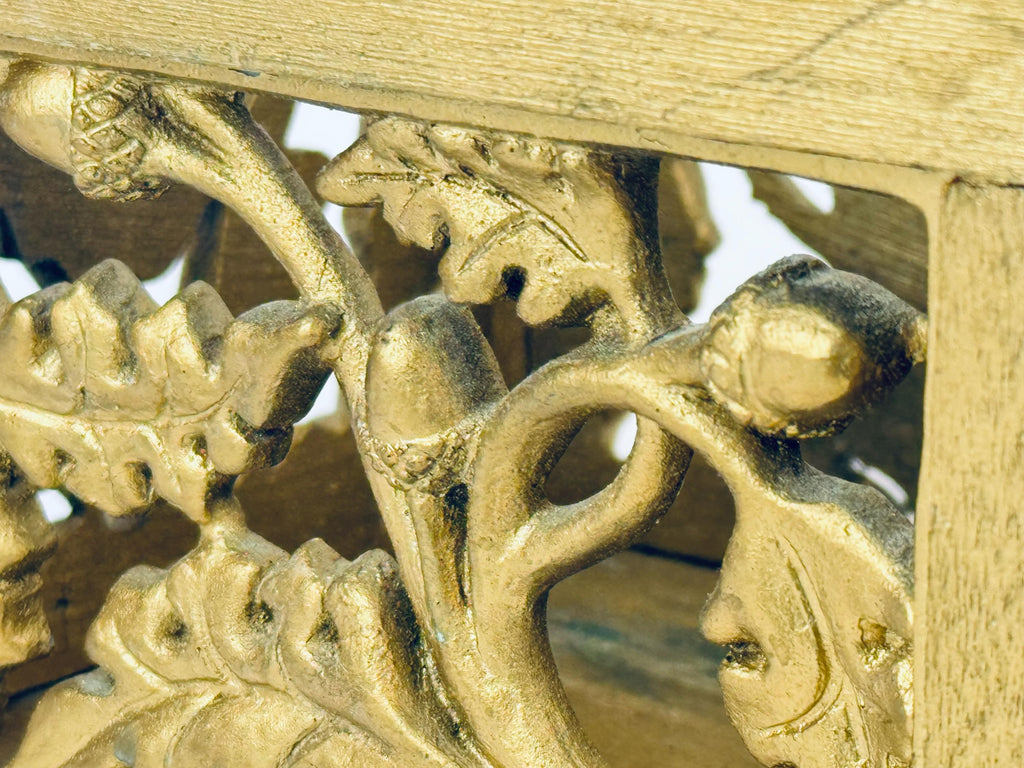 Product image for 'vintage gold carved wood box botanical desktop organizer' (view 0ba2af)