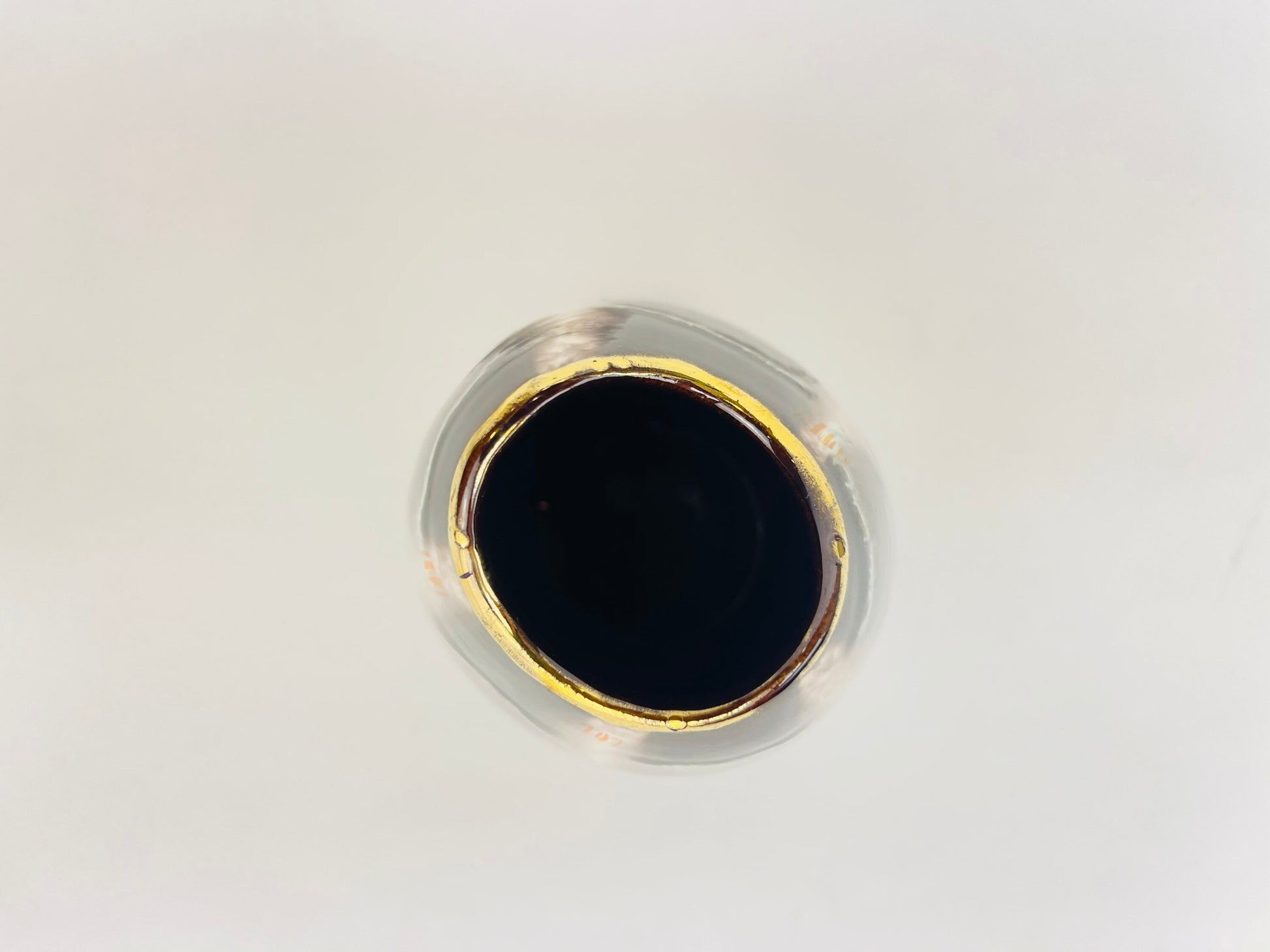 Product image for 'vintage mcm fish mouth pottery vase by jasba teal streak line gold rimmed top model 582 12 made in west germany' (view 2d64f3)