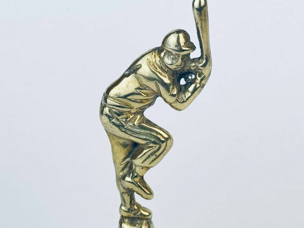 Product image for 'vintage solid brass baseball bell sculpture mid century sports art' (view 716b53)